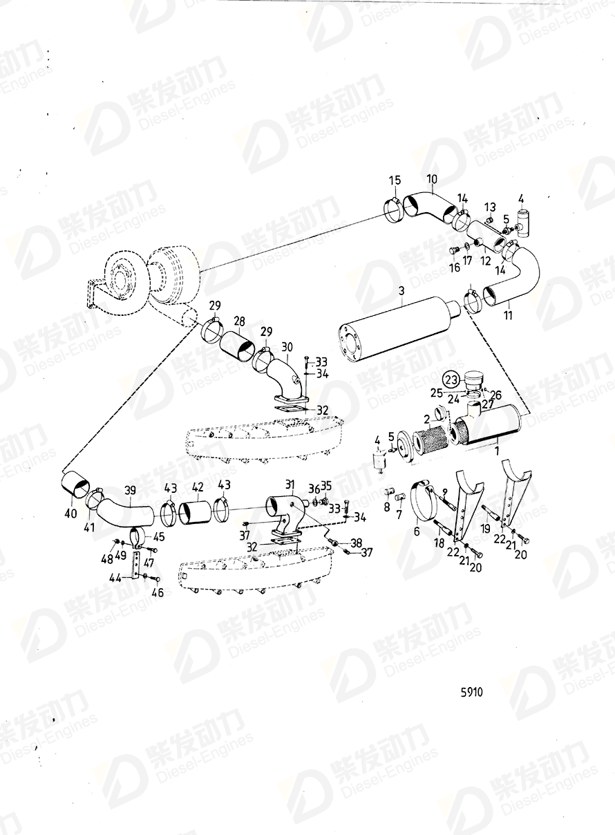 volvo penta Gasket 468243 Drawing volvo penta Gasket 468243 Drawing